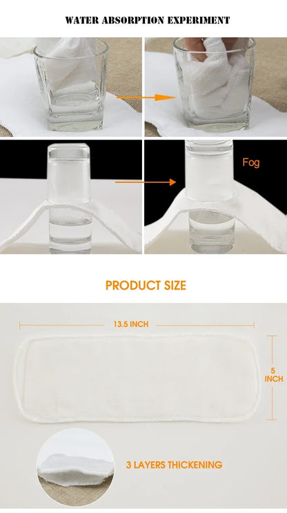 2/5pcs/10pcs Baby Reusable Diapers Washable Ecological Nappies Inserts Cotton Cloth Diapers for Children Breathable Absorbent