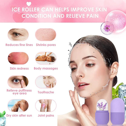 Silicone Ice Cube Trays Facial Eye Roller Ice Ball Beauty Face Lifting Massager Contouring Reduce Acne Skin Care Tool Reusable