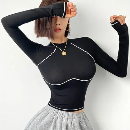 Women Yoga Shirt - Breathable Long Sleeve Blouse | Fitness Crop Top Workout Sportswear