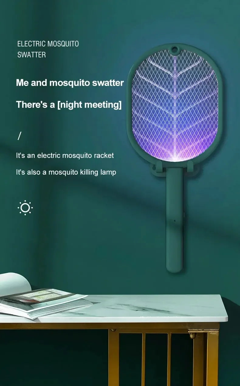 1pc Electric Mosquito Killer Swatter USB Rechargeable Electric Household Safety Mosquito Killer Anti Mosquito Trap