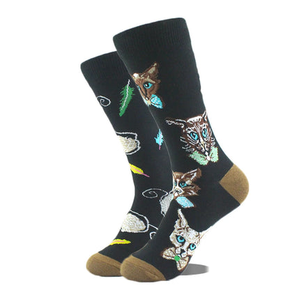 Funny Alien Shark Cotton Socks - Unisex Novelty Crew Socks