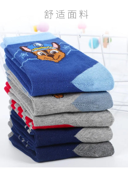 5 Pairs /Lot Genuine Paw Patrol Chase Skye Ryder Baby Boys Girls Soft Colorful Socks For Kids Breathable Toddler Warm Socks