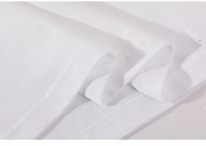 210G Heavy Cotton Men's T-shirt Edge-bumping O-Neck Short-sleeved Man T shirt Contrasting Color Splicing Men T-shirt Tops Tees