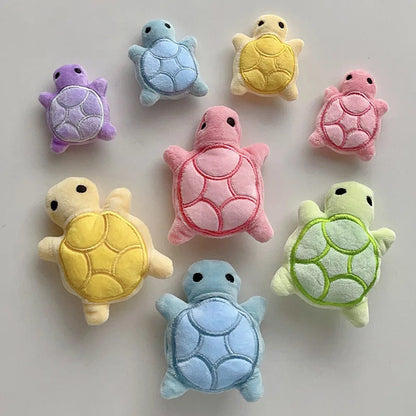 Mini Cute Turtle Dog Plush Toy Squeaking Dog Teething Sound Toy Soft And Safe Good For Dental Health Suitable For Puppies