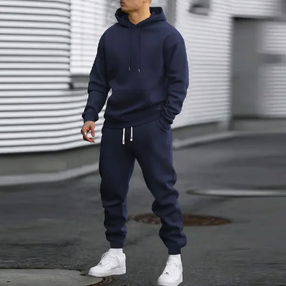 2026 popular two-piece men's sportswear jogging suit sportswear hooded sweatshirt zipper sweatshirt autumn and winter clothing