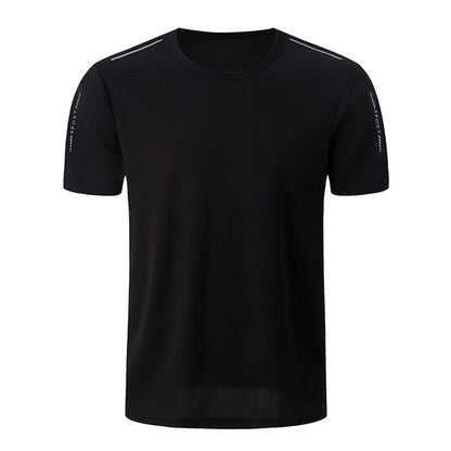 Men's Quick-Dry Sports Shirt – Multicolor Summer Running Badminton Tee with Reflective Strip