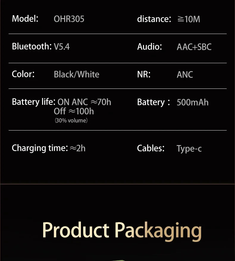 Acer Headphones Wireless Earphones Head Tracking 3D Spatial Audio -42dB ANC Bluetooth 5.4 HIFI Headset ENC HD Mic Low-Latency