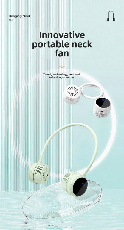 New Hanging Neck Fan Portable Cooling Fan Air Cooler Usb Leafless Bladeless Neckband Mini Rechargeable Electric Fans