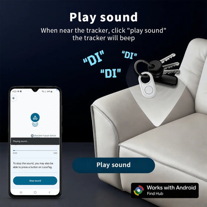 Google Find My Smart Tag Bluetooth Tracker Anti Lost Item Finder Locator for Android Keys Wallet Luggage Pet Replaceable Battery