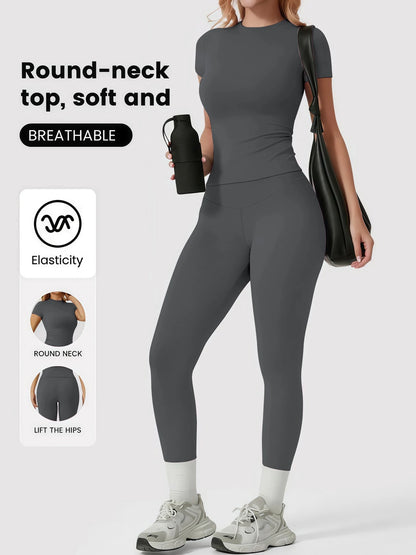 Women's Yoga Set, High-Quality Body-Fitting Quick-Dry Fitness Wear, Sport Yoga Two-Piece Set