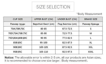 Plus Size Wireless Bra - Seamless Push Up Padded Plunge Bra with Adjustable Straps