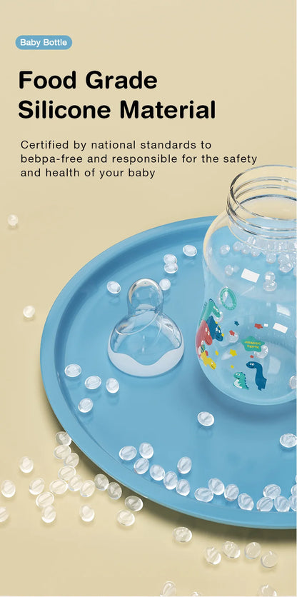 MAMIJOY 2PCS 150/240ML Baby Bottle Milk Bottle Anti-drop Heat-resistant Newborn Bottle Newborn Feeding Supplies BPAFREE BB01/02