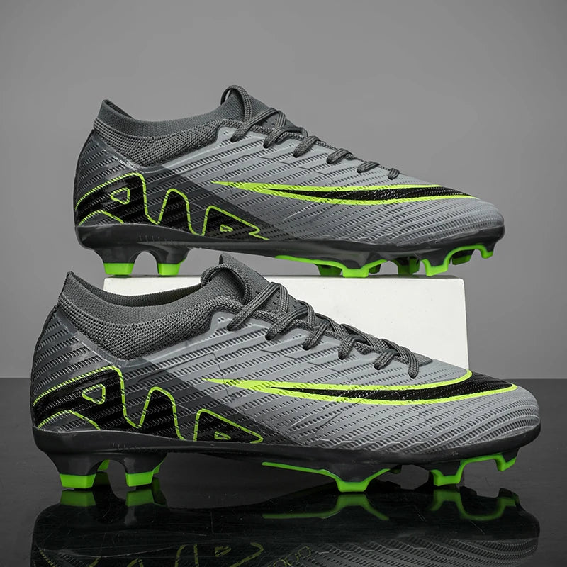 Men Soccer Shoes - Mid Top Football Cleats | Non Slip TPR Outsole Boots