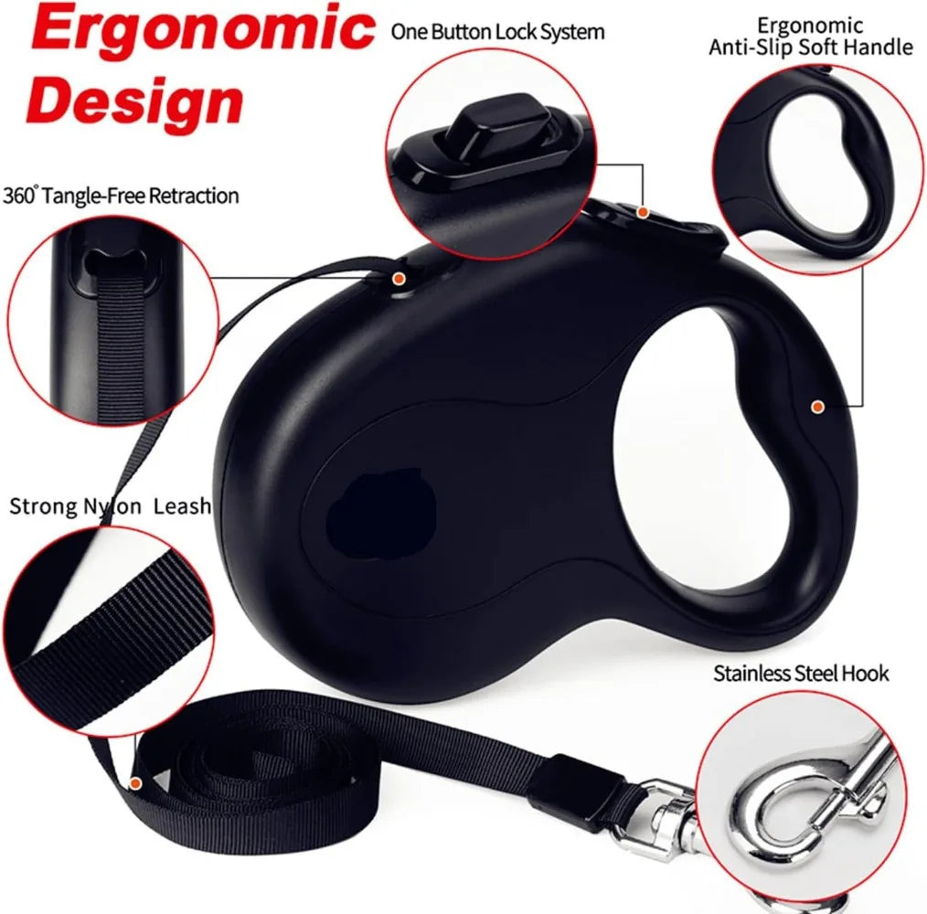 5m 8m 50kg Dog Leash Retractable Roulette Collar for Small Big Dog Accessories Adjustable Durable Walking Hiking Bulldog Rope