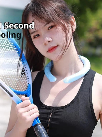 Summer Neck Cooling Ring Lasting Neck Wearable Gel Ice Pack Reusable Ice Cushion Portable Outdoor Sports Cooling Accessories