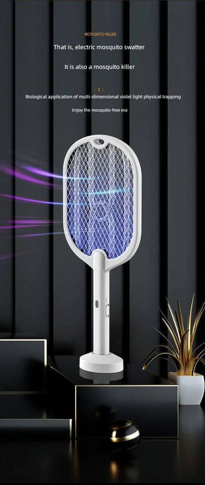 Upgraded 3000V Mosquito Swatter with TYPE-C Charging, 3 in 1 Electric Mosquito Swatter, Mosquito Killer Lamp