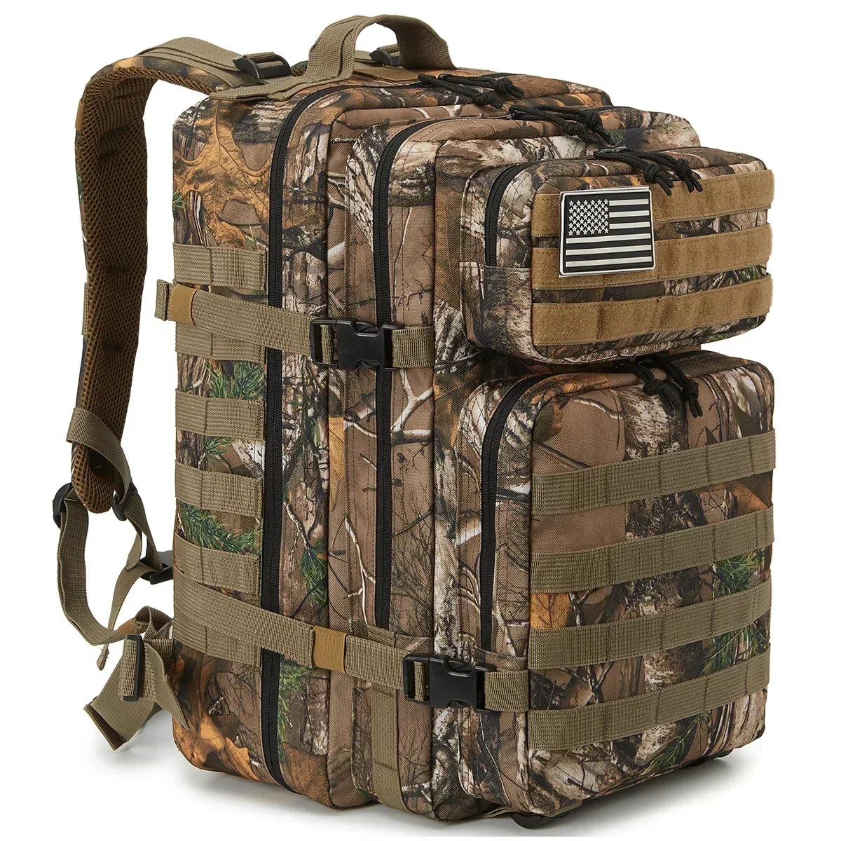 45L Tactical Backpack - Large Capacity Outdoor Hiking  Camping Bag for Men  Women