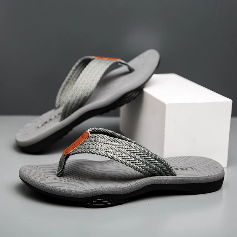 Men's Flip-Flops Waterproof Non-Slip Soft Sole Comfortable Slip-On Sandals