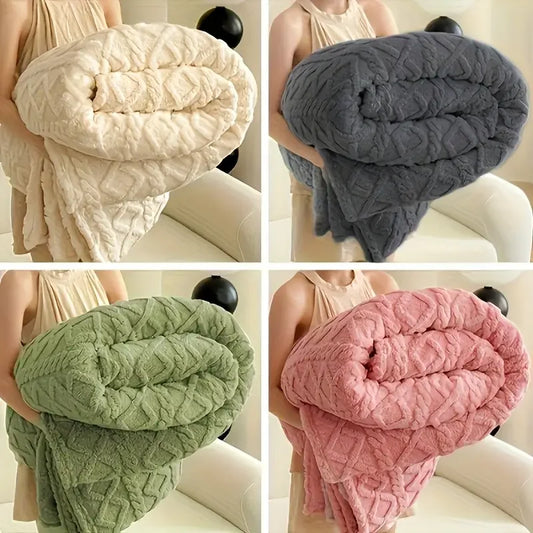 Ultra-Soft 3D Plush Fleece Blanket - Cozy Warmth Flannel Throw - ZOOMNSTORE