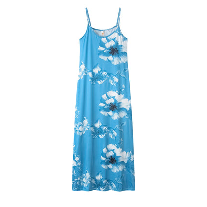 Hot Summer AmazoneBayNew Women's Clothing Sexy Low Cut Printed Floral Strap Dress