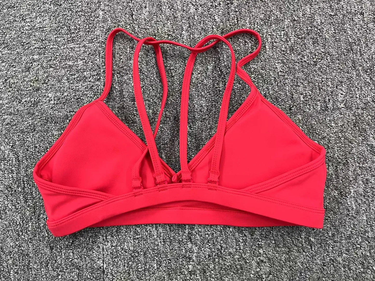 Yoga Sports Bra - Lightweight Nylon Spandex Multi Wear Crop Top with Removable Straps