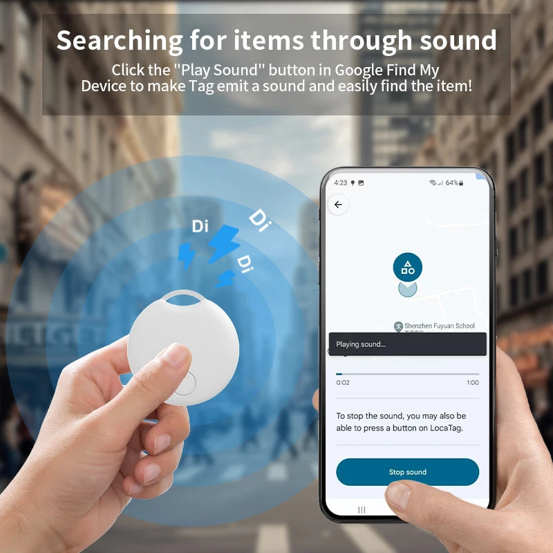 For Google Smart GPS Tracker Work With Android Google's Find Hub App Locator Keys Elderly Pet Finder for Samsung XIAOMI Phones