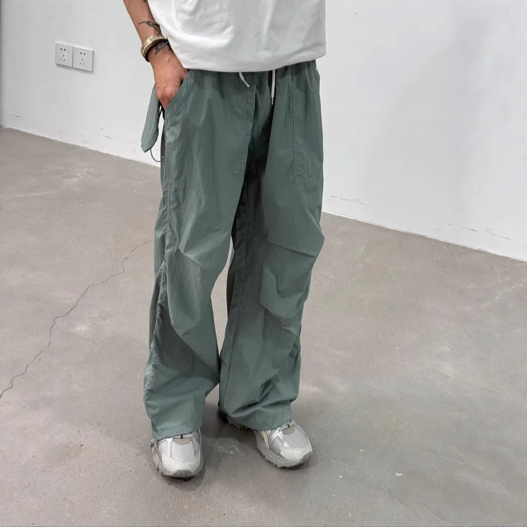 Lightweight Quick Dry Outdoor Work Trousers For Men Women Summer Casual Loose Straight Leg Long Pants Mountain Hiking Bottoms