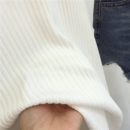 zjais Summer Spring Tanks Top Women Sleeveless Knitted T-Shirts Female Elastic Slim Casual Vests Crop Tops Camis Pullover Shirts