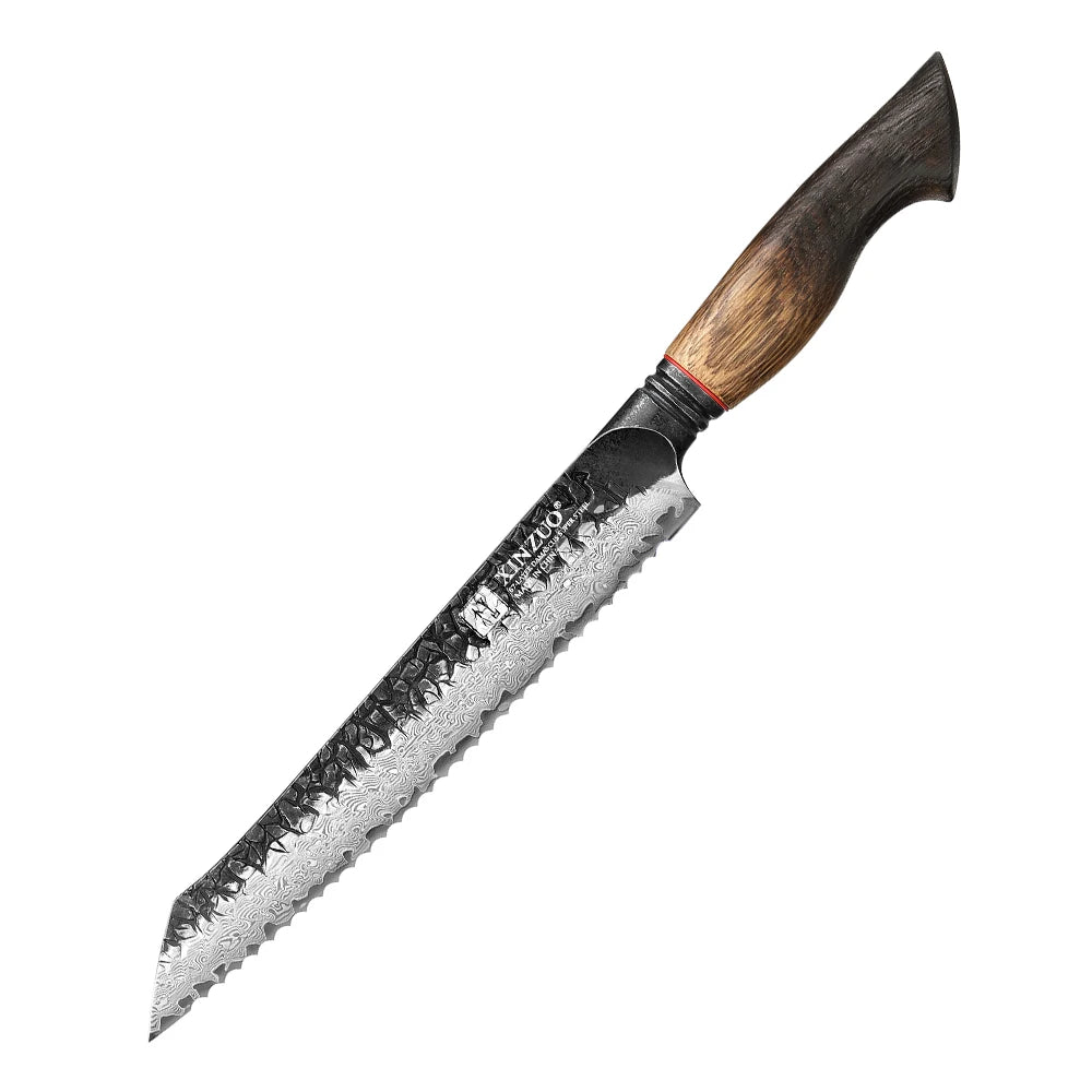 Damascus Knife Set - 67-Layer Steel with White Oak  Red G10 Handles 1-6 Pieces