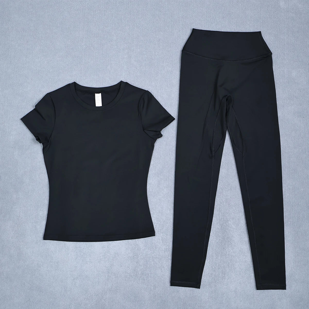Ctenkevet Women's Summer Yoga Set, High-Waisted Tight-Fitting Workout Set for Outdoor Casual Running & Gym Sportswear Female