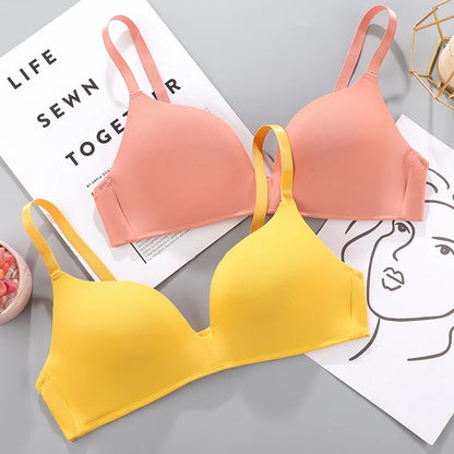 Seamless Push Up Bra - Wire Free, Breathable Women's Bra With Adjustable Straps