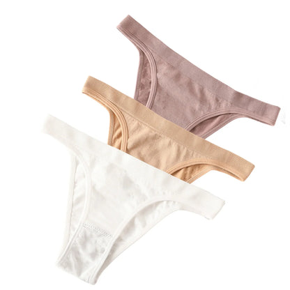 3Pcs/Set Women High Cut Brazilian Panties High Rise Seamless Underwear Soft Stretch Sports Soft Briefs Ladies Sexy Lingerie M-L