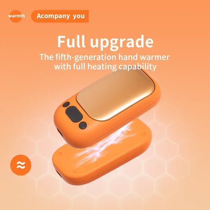 Magnetic Hand Warmer Rechargeable - 4 Colors (Orange/Pink/White/Black) Fast Heating 2-in-1 Pocket Heater for Winter Outdoor