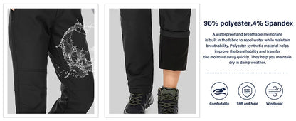 Windproof Thermal Pants for Women, Soft Trousers for Hiking, Camping, Outdoor Sports, Mountain Climbing, Travel, Winter
