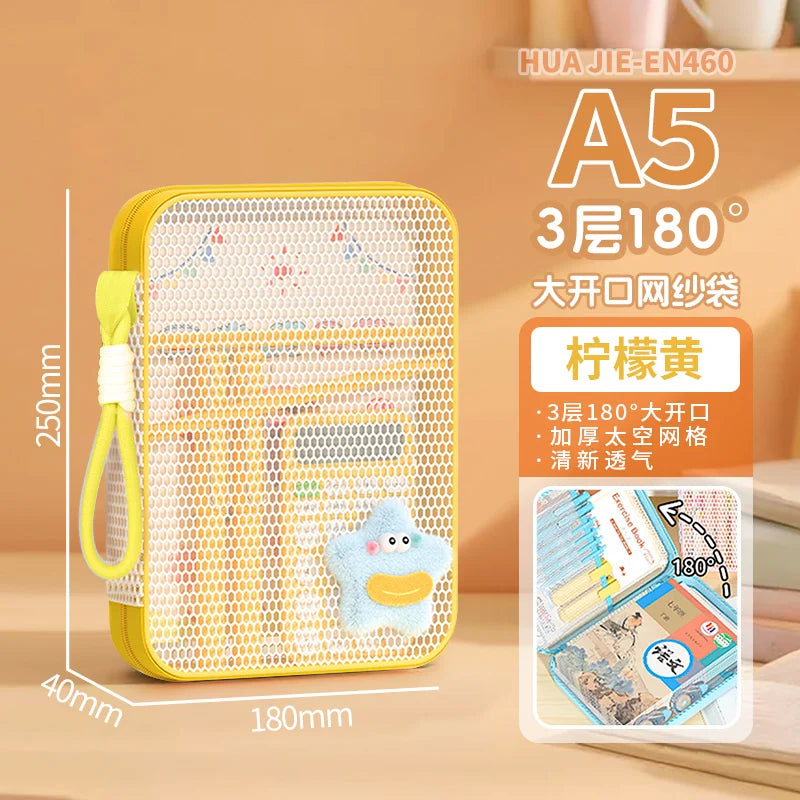 Zipper Document Bag | Portable File Bag with Multi-Layer Compartments, Large Capacity Organizer