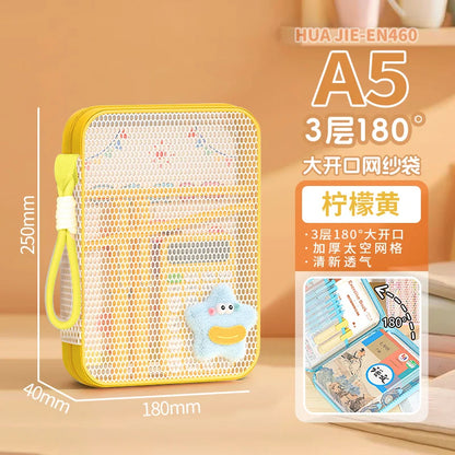 Zipper Document Bag | Portable File Bag with Multi-Layer Compartments, Large Capacity Organizer