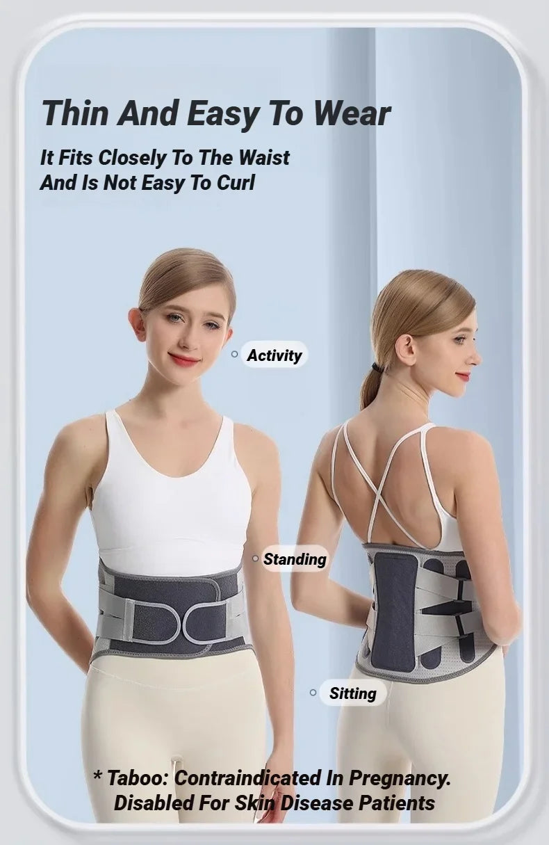 Back Brace Support Belt For Lower Pain Relief Adjustable Men Women Waist Lumbar Sciatica Scoliosis Herniated Disc Corset Posture
