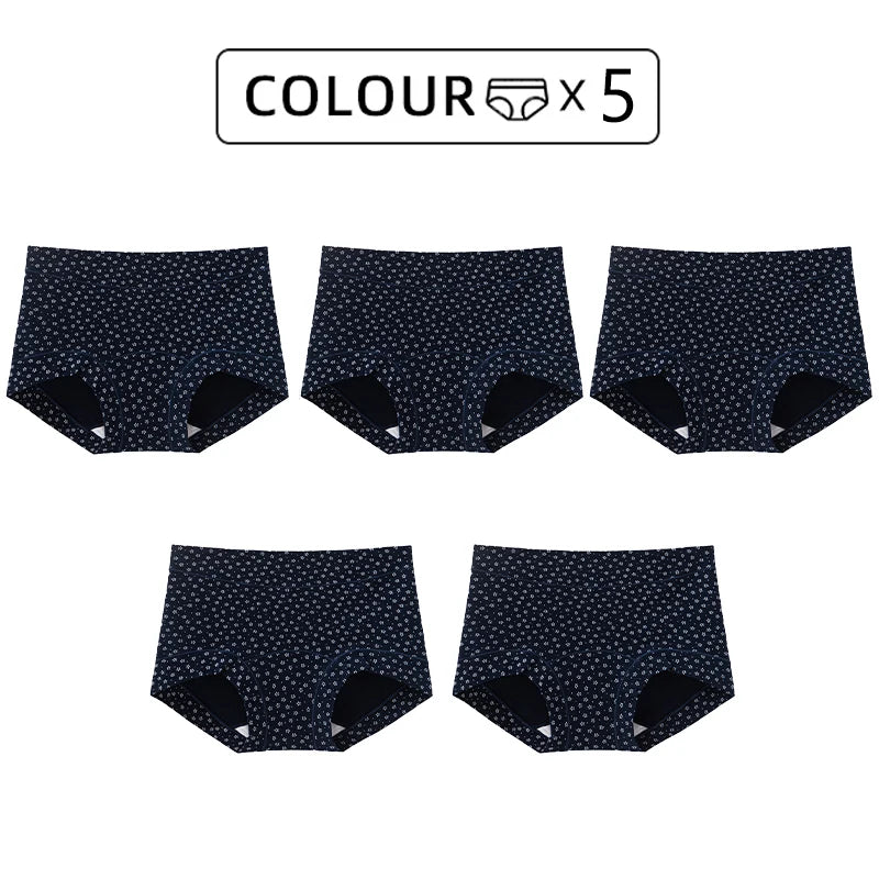 FallSweet 5/10PCS Plus Size Cotton Panties Seamless Women Mid-Rise Underwear Soft Breathable Underpants Briefs Female Lingerie