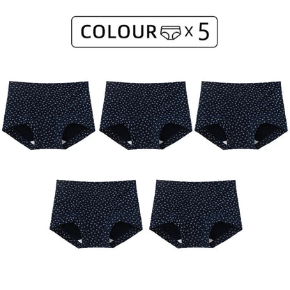 FallSweet 5/10PCS Plus Size Cotton Panties Seamless Women Mid-Rise Underwear Soft Breathable Underpants Briefs Female Lingerie