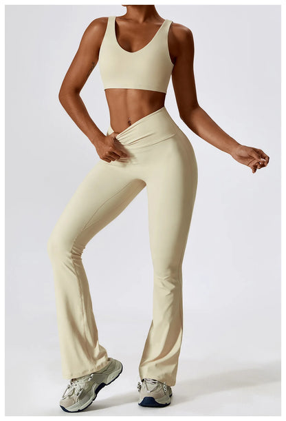 Women Yoga Set – Seamless Sportswear Gym Legging & Fitness Bra Crop Top