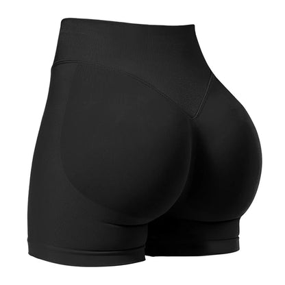 ZHEJIN Seamless Women Yoga Shorts High Waist Workout Gym Shorts Scrunch Butt Lift Biker Shorts Tummy Control Push Up Fitness