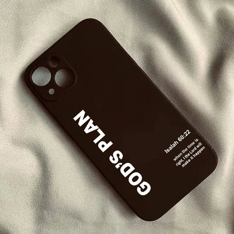God's Plan Jesus Bible Verse Phone Case For iPhone 17 16 15 14 13 12 11 Pro Max Mini SE 7 8 Plus Shockproof Non-Slip Cover Funda
