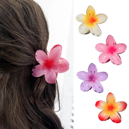 2025 New Vacation Egg Flower Hair Clips Hawaii Beach Claws Bohemian Hairpin for Girls Women Hair Claws