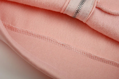 Fashion Women's Monochrome Monogrammed Kepeng Hoodie Long-Sleeved Sweater Autumn New Europe And the United States Style