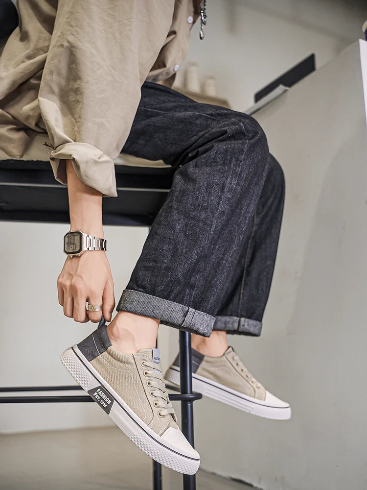 Men's Canvas Shoes Lightweight Breathable Street Style Skateboarding Spring Summer Fashion Casual Shoes for Teens