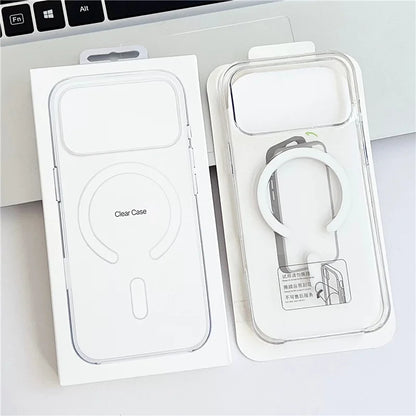 Original Magnetic Animation Clear Case For iPhone 17 16 15 14 13 17Pro Max Boxed Hard Cover For Magsafe Wireless Charging