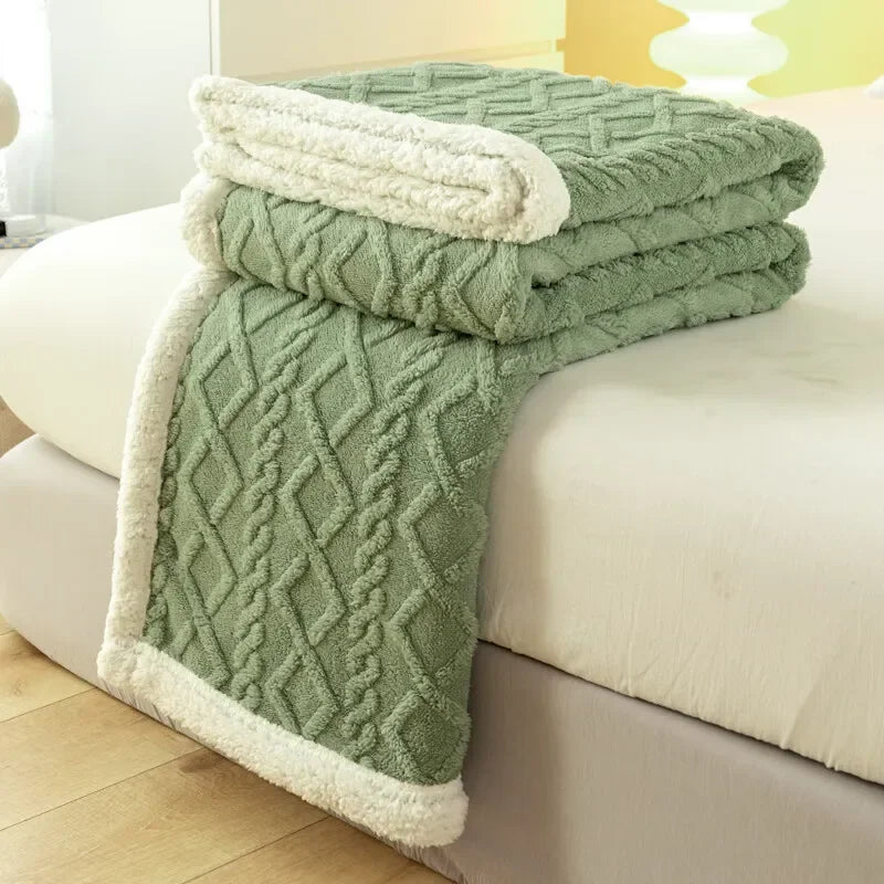 Tafurong Lamb Wool Tapestry Blanket - Thick Warm Leisure Office Nap Blanket