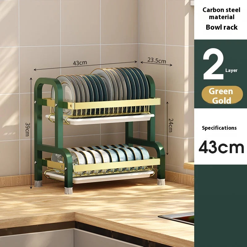 Multifunctional Kitchen Storage Rack - Bowl Dish  Chopstick Organizer - ZOOMNSTORE