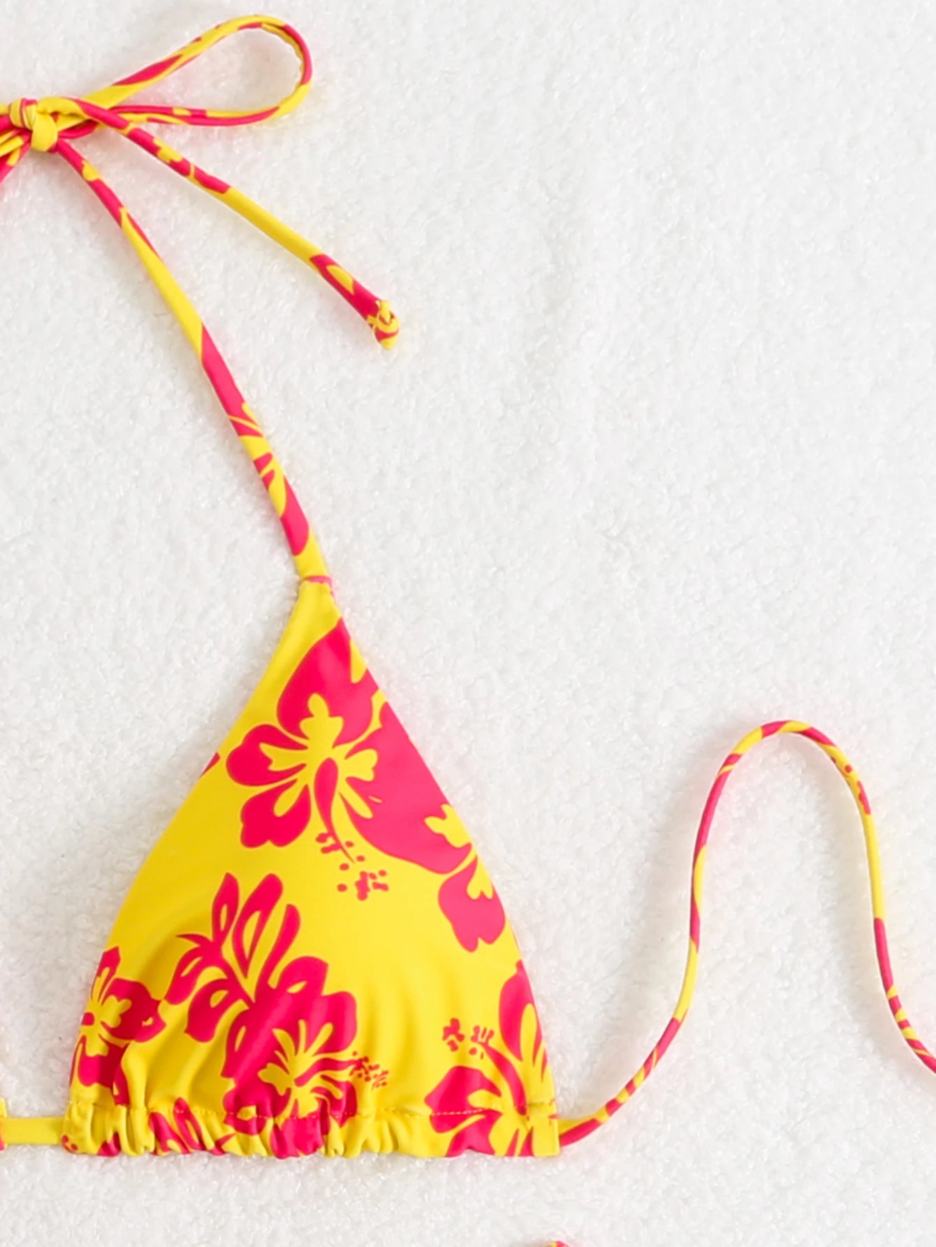 Retro Floral Bikini - High Waisted Lace Up Swimsuit | Summer Beachwear