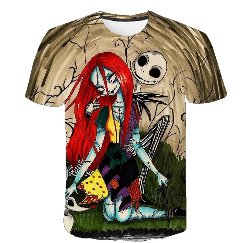 Halloween Skull Graphic Tee - Mens Hip Hop Streetwear T-shirt - ZOOMNSTORE